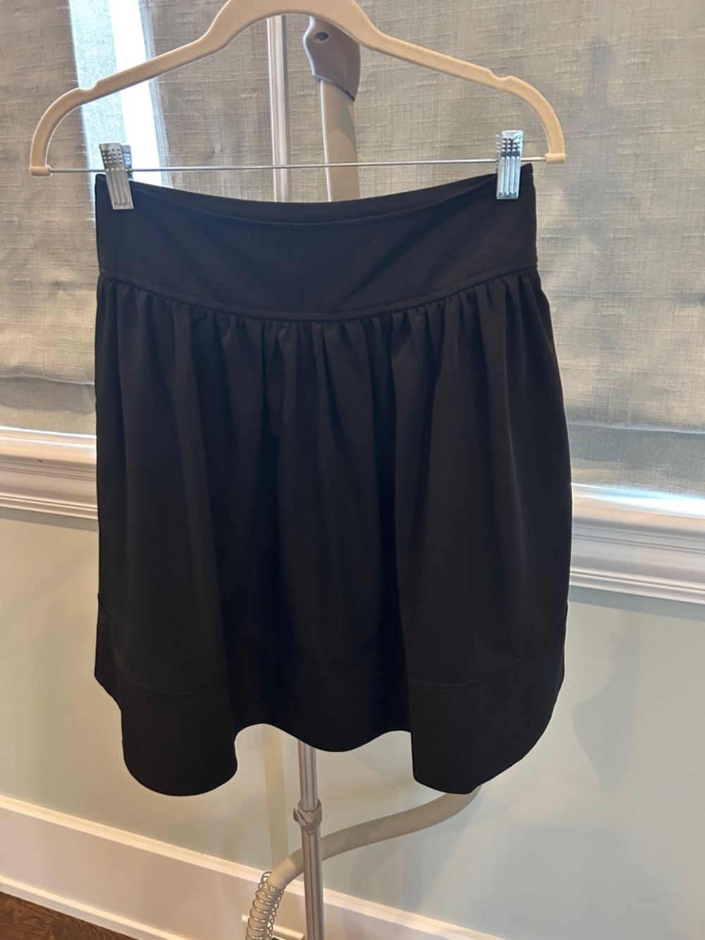Black Gathered A-Line Skirt by APART
